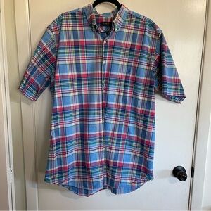 Ralph Lauren Multicolor Plaid Shirt Men’s Short Sleeve Button Down XLT